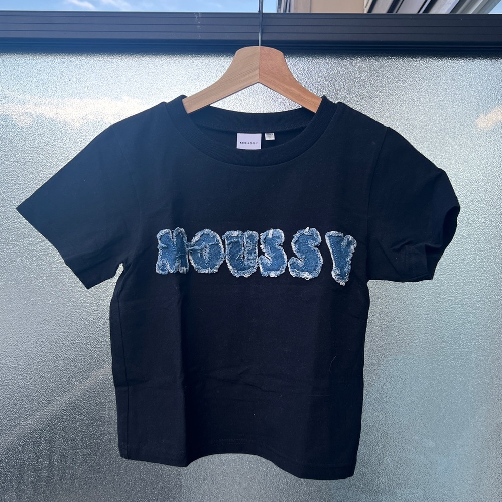 Moussy Denim Black Baby Tee